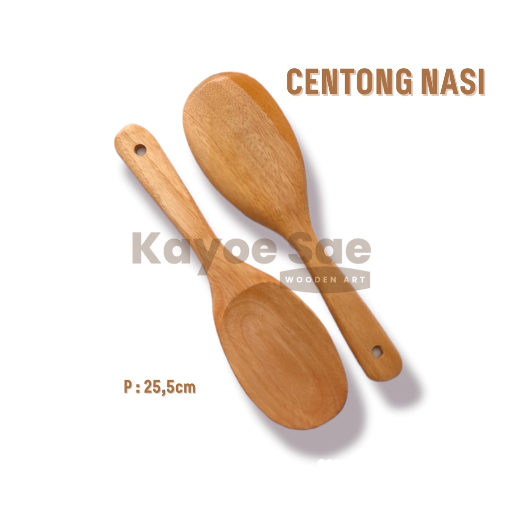 CENTONG NASI KAYU / ENTONG NASI/ SENDOK KASI KAYU