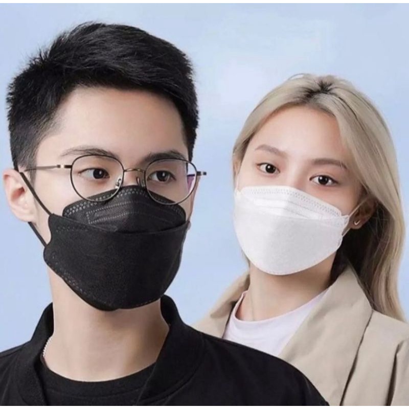 masker kf94 masker korea satuan tersedia warna hitam dan putih saja