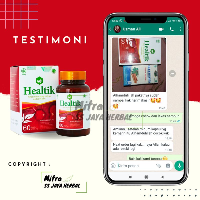 Healtik Original Obat Herbal Rematik Dan Asam Urat Healtik 100% Asli Bpom | Healtik Obat Nyeri Sendi