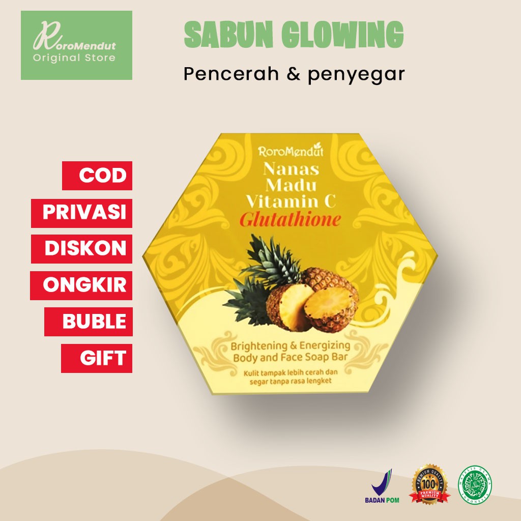 Soap peeling wajah glowing nanas glutathione