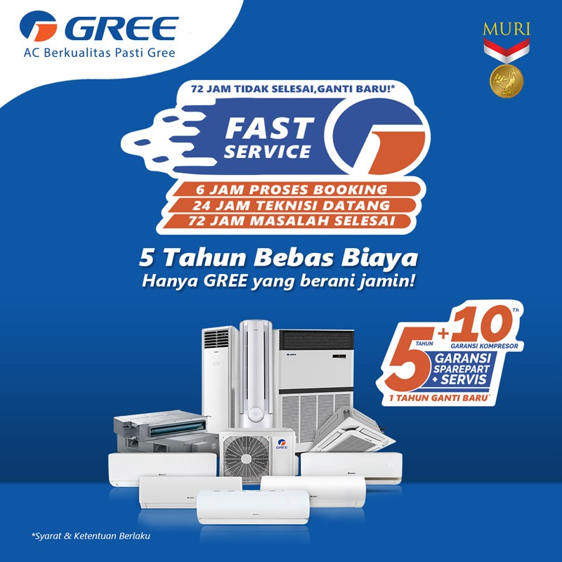 GREE AC Floor Standing 3PK - Wifi &amp; Touch Screen Kontrol - GVC-24STS