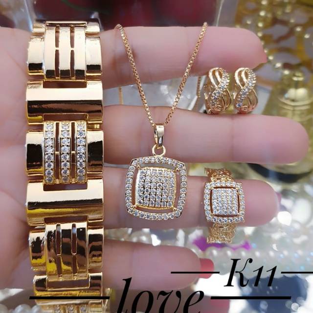 Xuping set perhiasan lapis emas 24k 2215