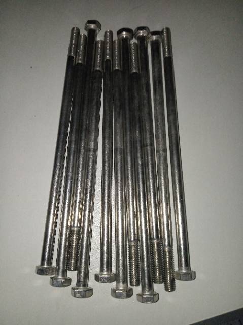 Baut hex m8 x 200 (20cm) stainless 304 THE A2-70 half drat