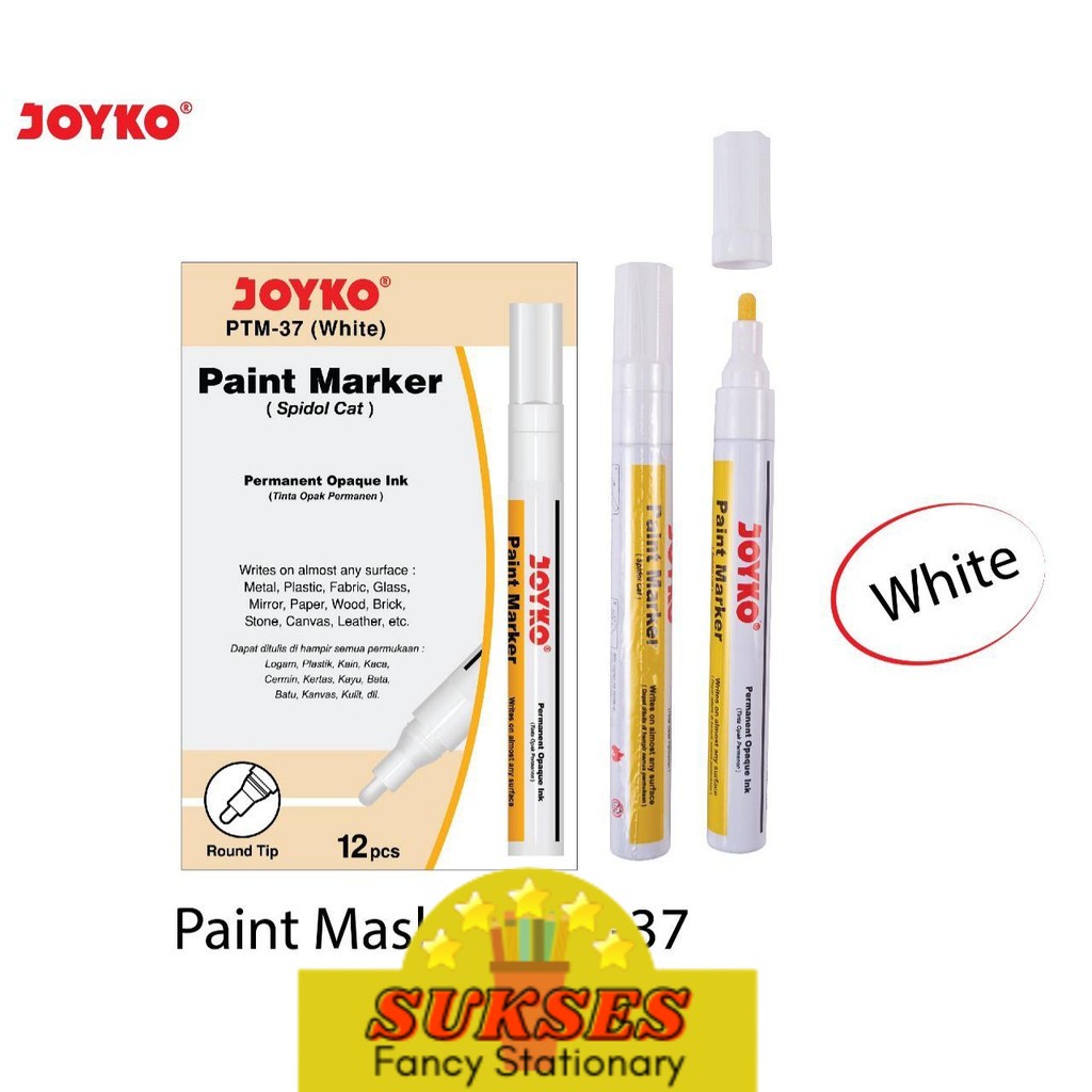 

Joyko Paint Marker Color Spidol Cat Permanen Warna Ptm 37-44