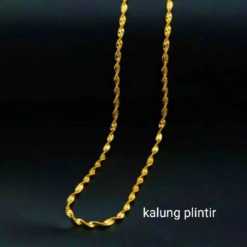 Kalung Salib Permata Dan Polos Xuping Lapis Emas