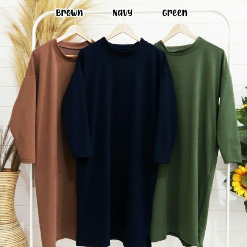 (Ld: 120-132cm) SEVILLA ATASAN POLOS PANJANG WANITA // FASHION HIJAB // BAJU PANJANG WANITA