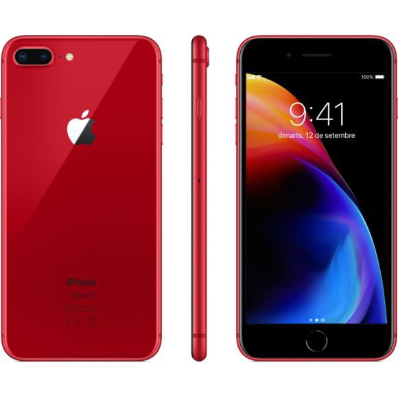 iPhone 8Plus  64GB Fullset  All Sim Silent Original Second Mulus100% 3utools All Green (Garansi 1 Tahun)-Red