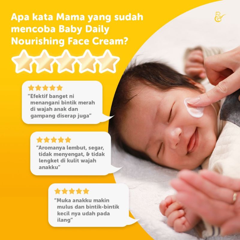 Mama's Choice Baby Daily Nourishing Face Cream | Baby Face Cream | Krim Pelembab Wajah Bayi