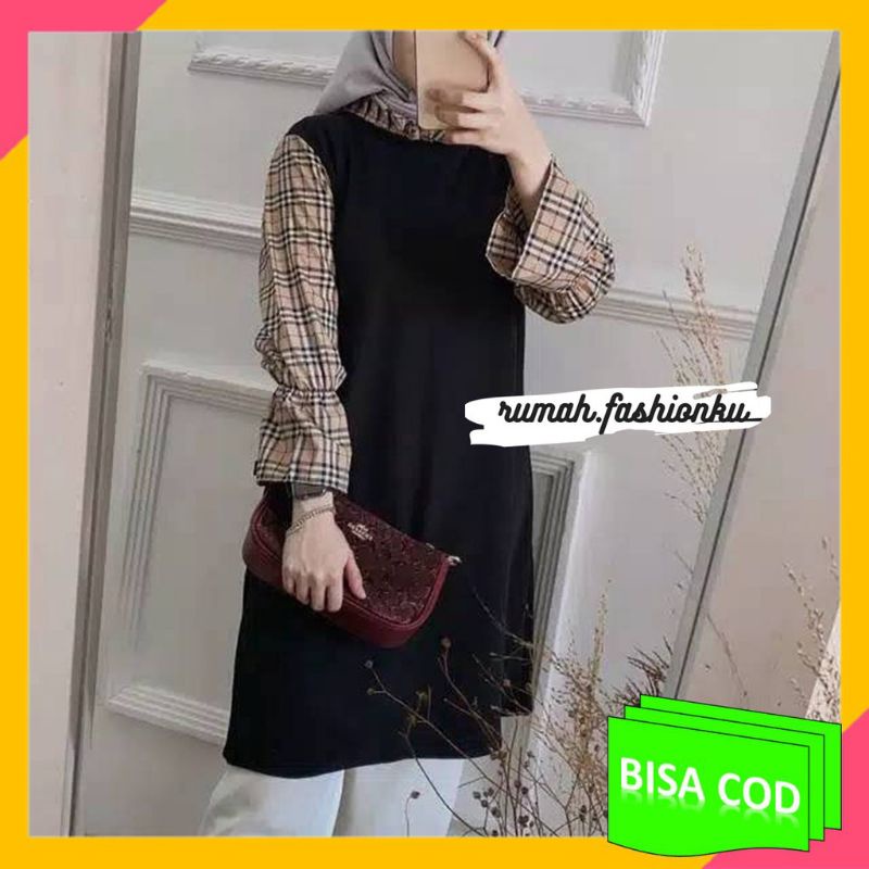 Baju Atasan Tunik Rayon Remaja Wanita Kekinian Cewek Import Perempuan