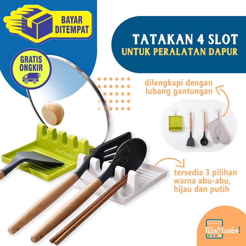 KITCHEN TOOLS HOLDER - Rak Tempat Spatula Sutil Wadah Tutup Panci Peralatan Masak Tatakan Alat Dapur