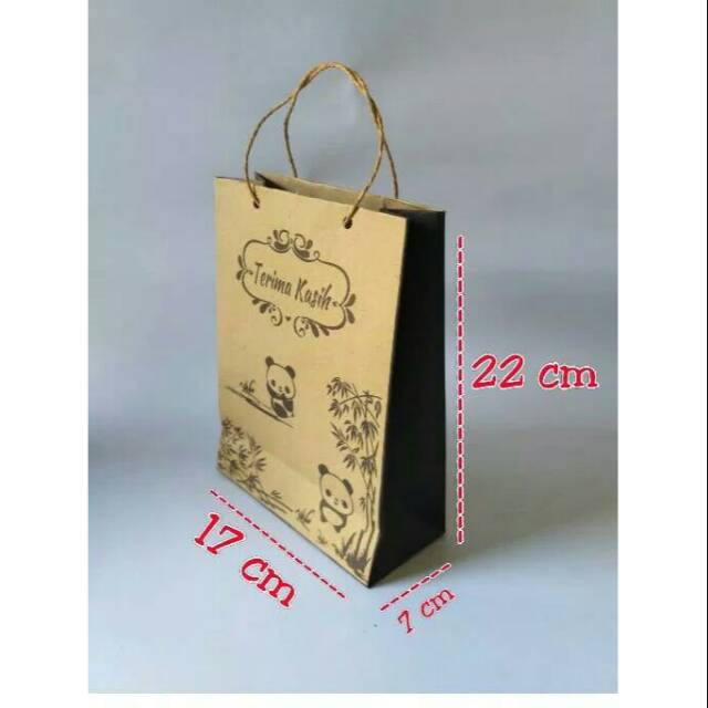 

PAPERBAG PANDA / PAPER BAG / TAS KERTAS / PAPERBAG TERIMAKASIH / PLASTIK SOUVENIR