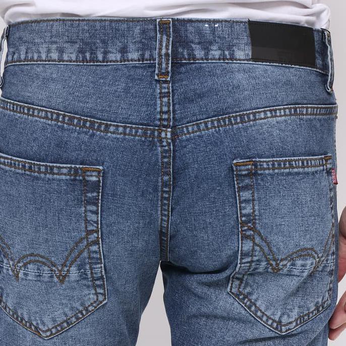 New Product Edwin Celana Jeans 508-12-33 Slim Fit Pria Panjang Medium Blue - Biru Muda, 31 Free