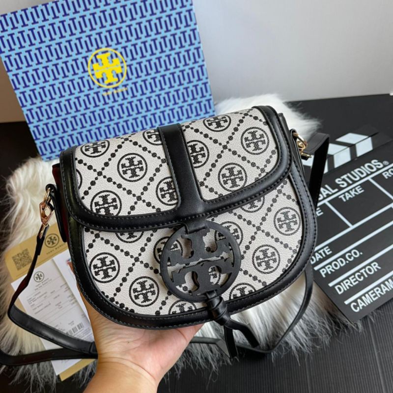 READY TORY T MONOGRAM JACQUARD SLING BAG 3COLOURFREE BOX TORY MAGNET