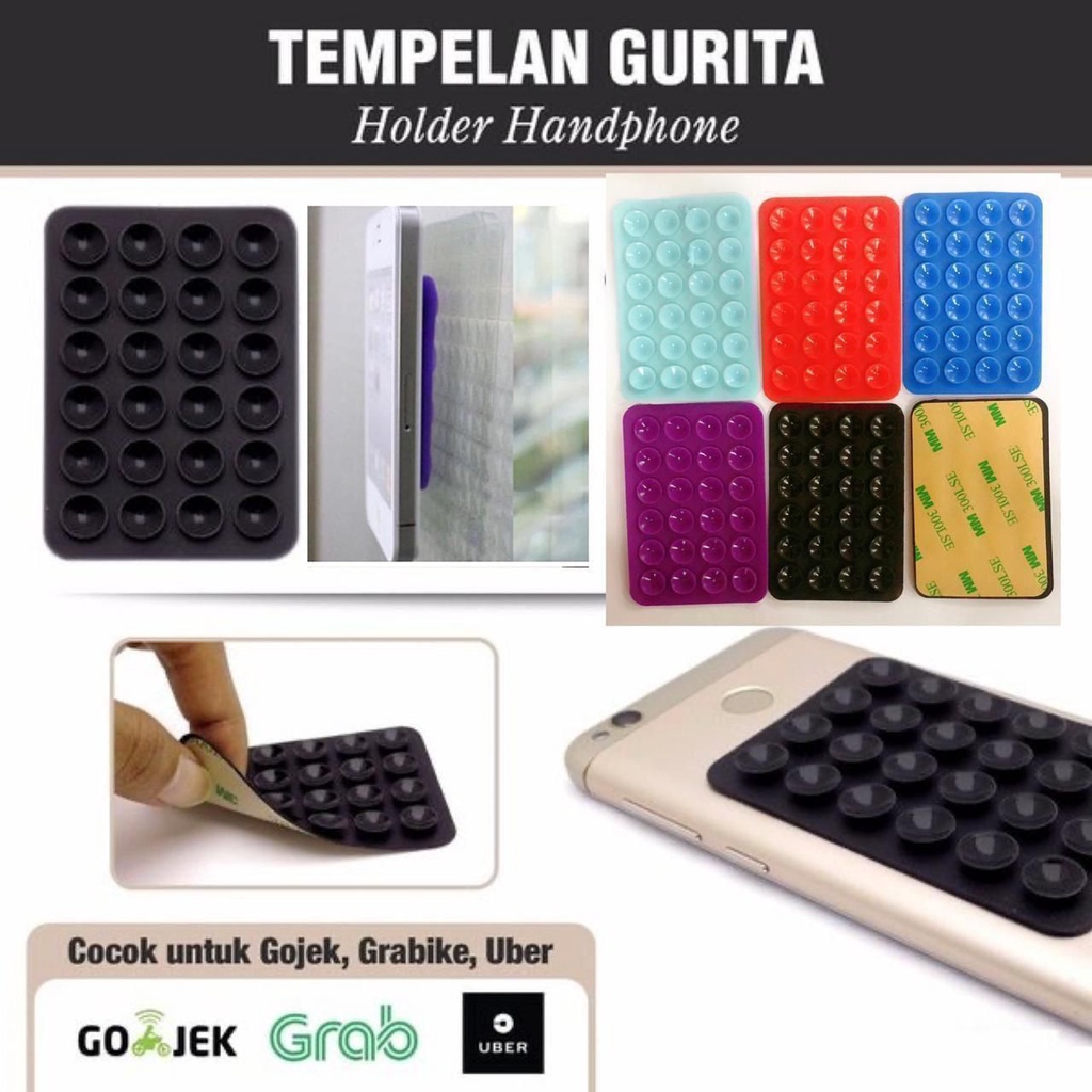 [ Isi 3pcs ] Tempelan Gurita Perekat Hp Universal Smartphone