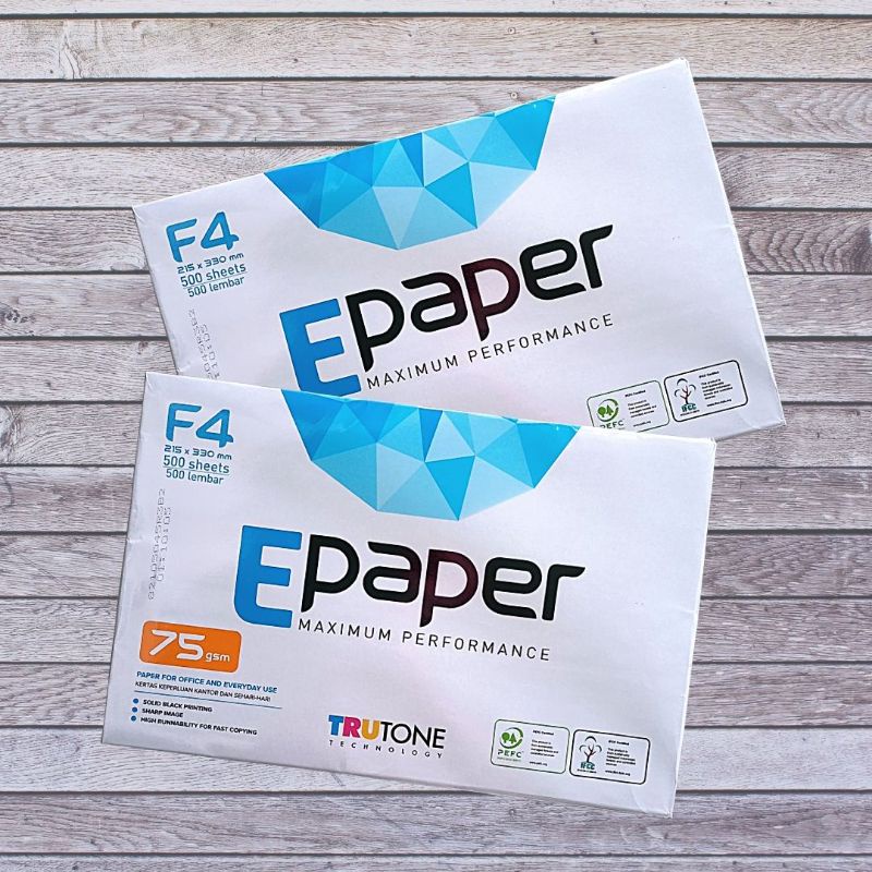100 Lembar Kertas Hvs F4 70 Gram Putih Epaper