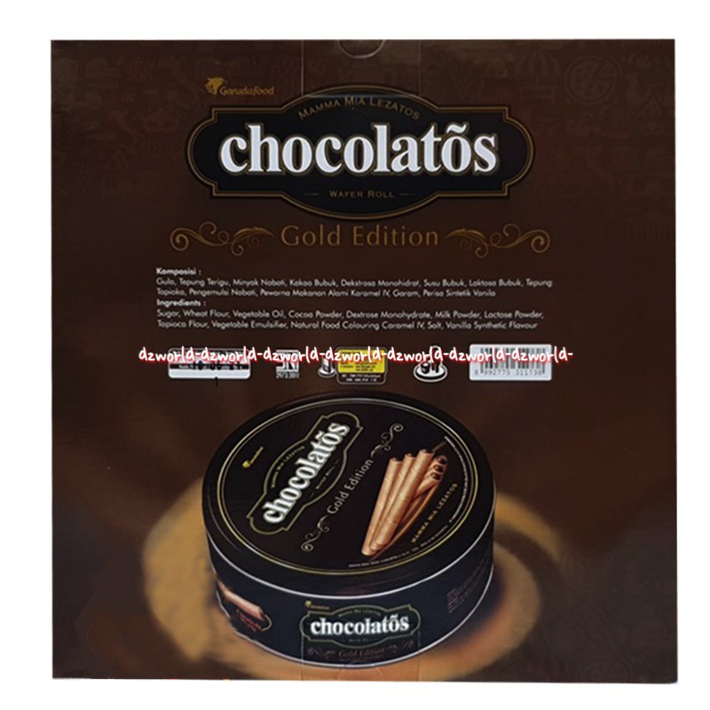 Garuda Food Chocolatos 350gr Gold Edition Mamma Mia Lezatos Biskuit Roll Kaleng Mama Mia Coklat Rol Cokolatos