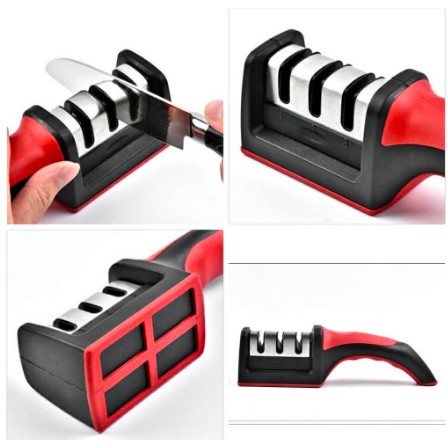 Pengasah Pisau Berkualitas Triple Head Alat Pengasah Pisau Knife Sharpener Swift Sharp High Quality