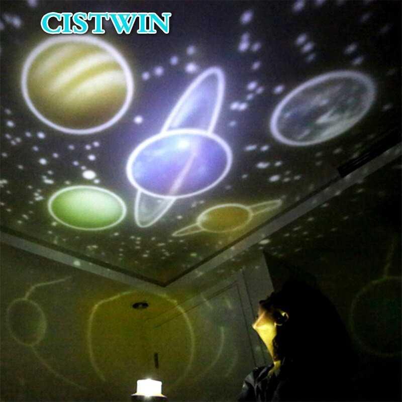 CISTWIN Lampu Proyektor Tidur Cahaya Planet Rotate 6 Film - PT-521