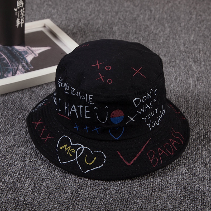 Topi Bucket / fisherman Gaya Korea / hip hop Untuk Pria / Wanita