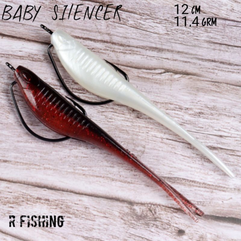 BABY SILENCER 12CM/11GRAM SUDAH PAKAI HOOK | REF OZMY SILENCER | UMPAN CASTING GABUS DAN TOMAN