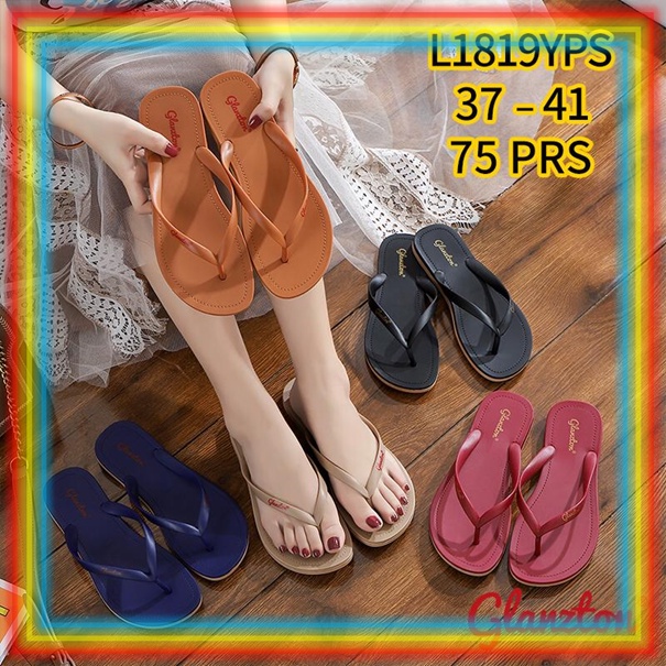 L1819JPS Sandal Jepit Wanita DOFF Jelly Karet Sendal Teplek Cewek Glazton Glaston Glanston Glanzton