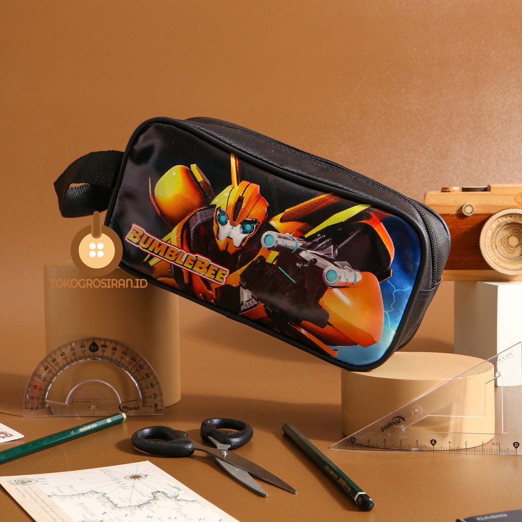 TOKOGROSIRAN.ID - KOTAK PENSIL ANAK COWOK BUMBLE BEE SUPERHERO PENCIL CASE PREMIUM MURAH