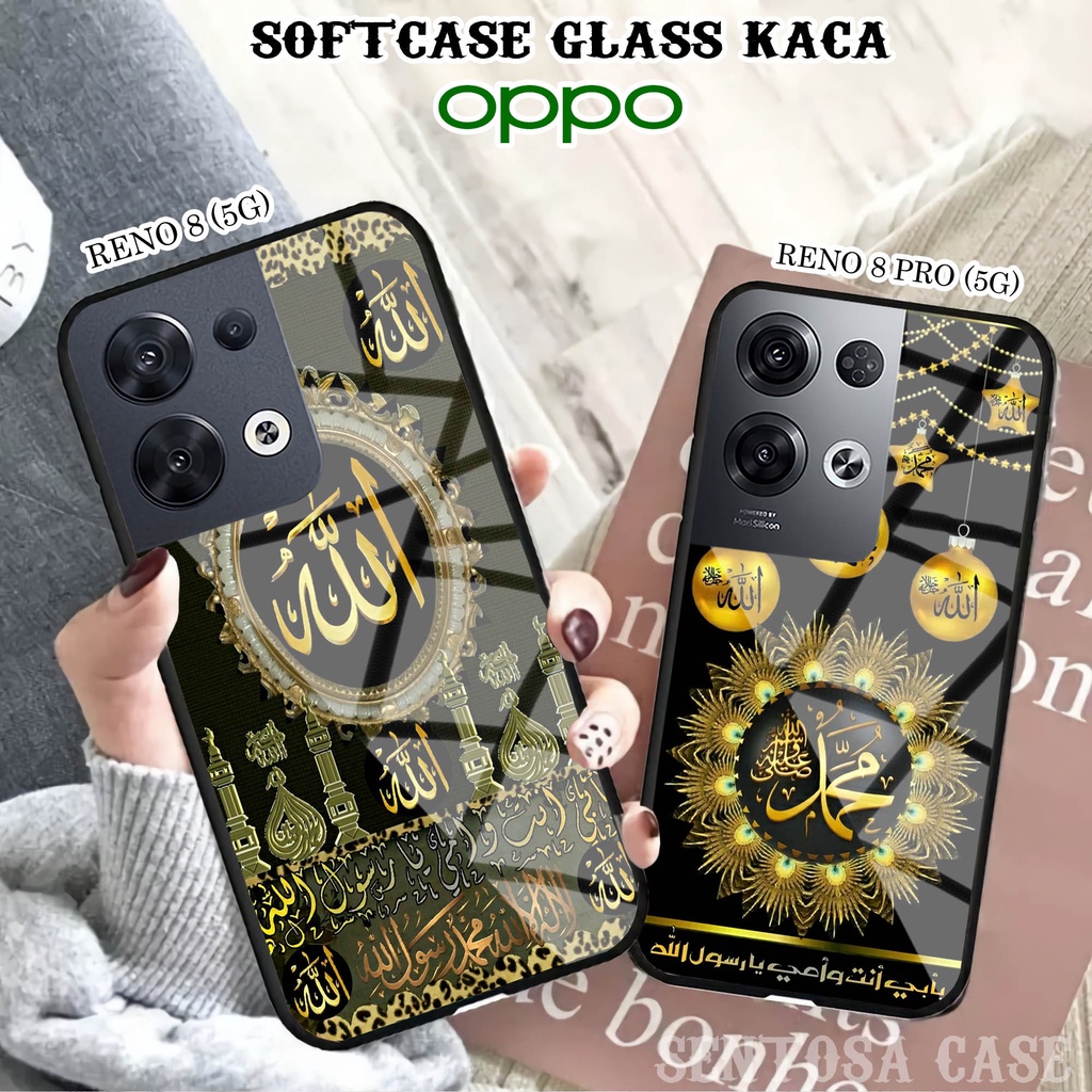 Softcase Glass Kaca OPPO RENO 8 (5G) & RENO 8 PRO (5G) - Casing HP OPPO RENO 8 & 8 PRO (5G) [ S58 ].
