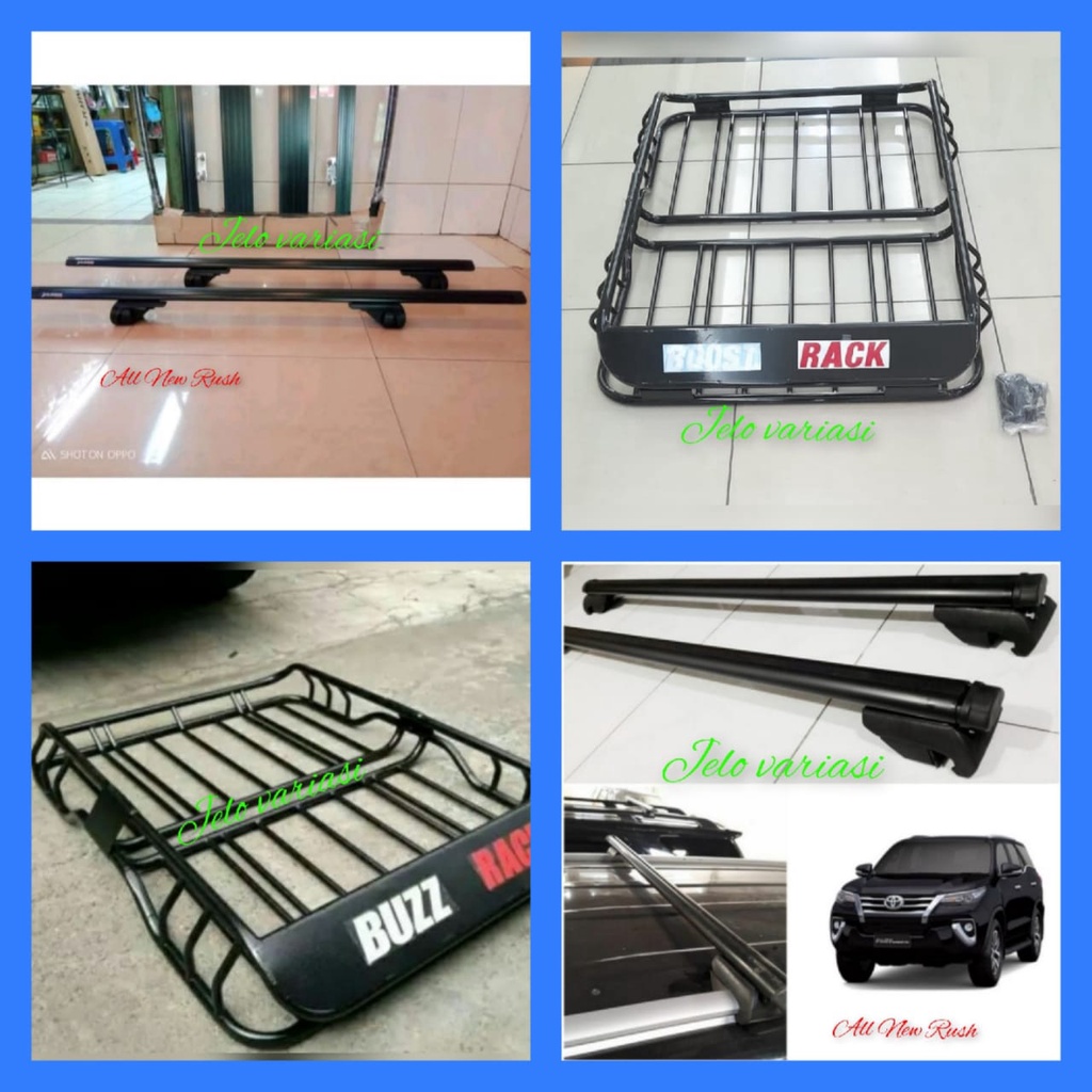 Paket Roofrack Buzzrack Plus Crossbar Khusus All New Rush 2018