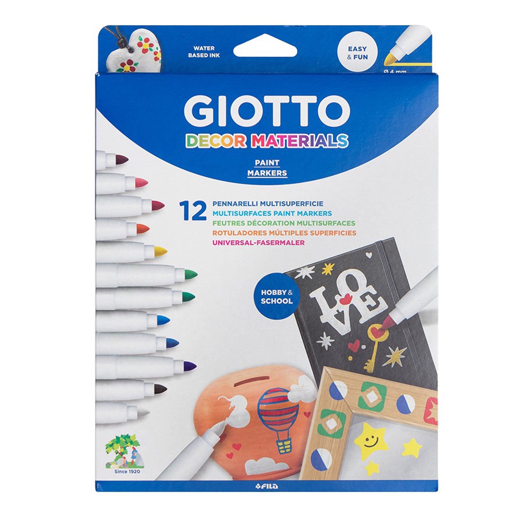 

Giotto Deco Material Paint Marker 12 Colour