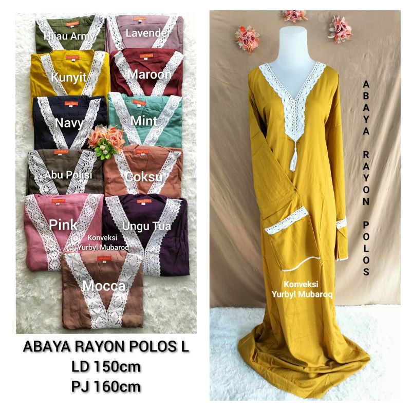 abaya rayon/abaya sholat rayon/abaya katun rayon/abaya murah