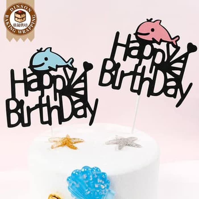 JGO cake topped / dolphin / baby fish / hiasan kue ulang tahun anak dewasa