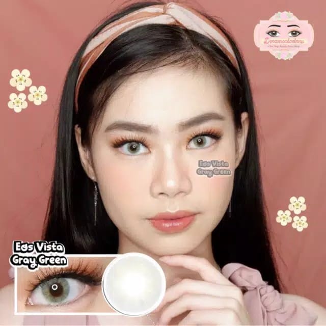 SOFTLENS FUZZY EOS VISTA GREY GREEN 14.5 MM NORMAL S.D -8.00