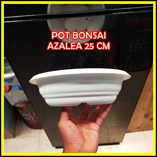 SEKARGANES Pot Bonsai Azalea 25 Cm Pot Bonsai Tawon Ceper Plastik Bonsai Kelapa Pot Bonsai Keramik