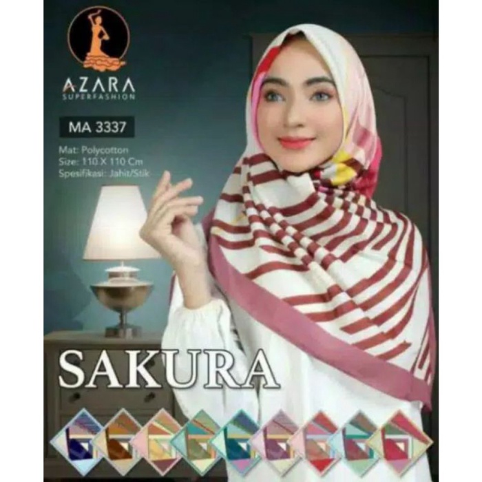 Jilbab Segiempat Motif POLYCOTTON katun jilbab Segi empat murah jogja grosir Segi4 Promo