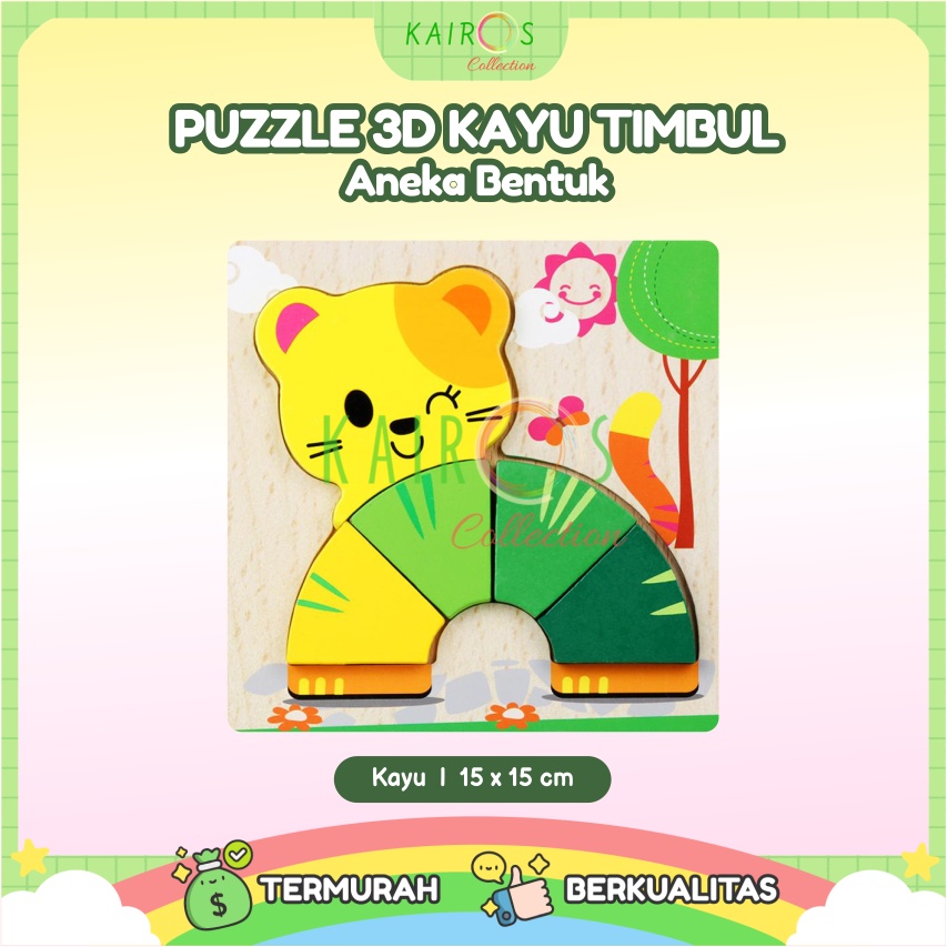 Puzzle Kayu Timbul Montesory Puzzle Timbul Anak Edukasi Montesori