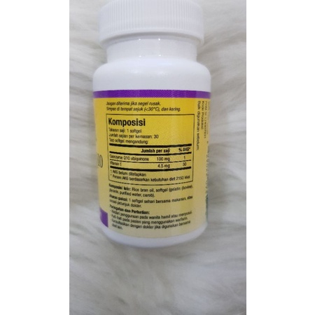 Natural Factors CO Q10 100mg