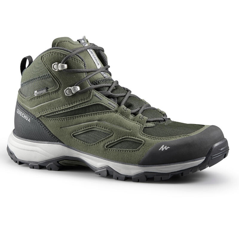 QUECHUA MH100 Mid Sepatu Gunung Pria Hiking Trekking Waterproof