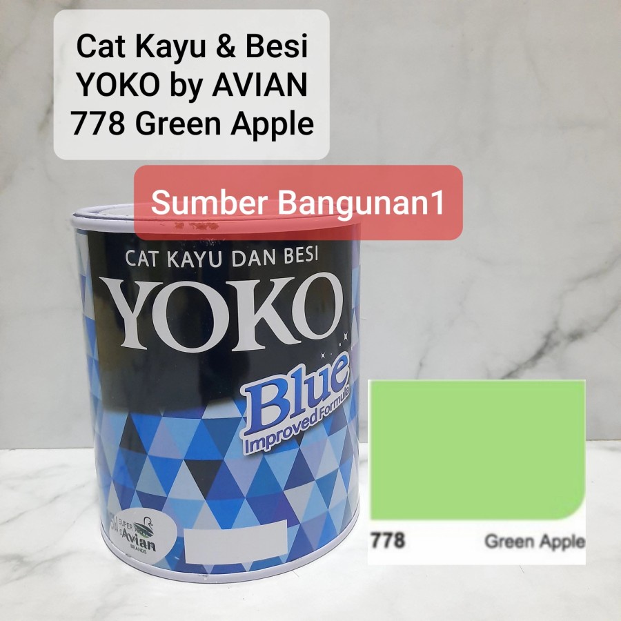 Cat kayu besi besi 778 Green apple hijau muda daun yoko avian minyak