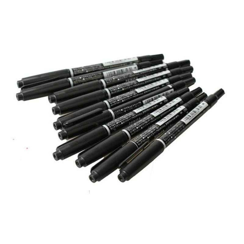 

ZEBILI Spidol Permanen Dual Head Marker Waterproof 10 PCS - DH100