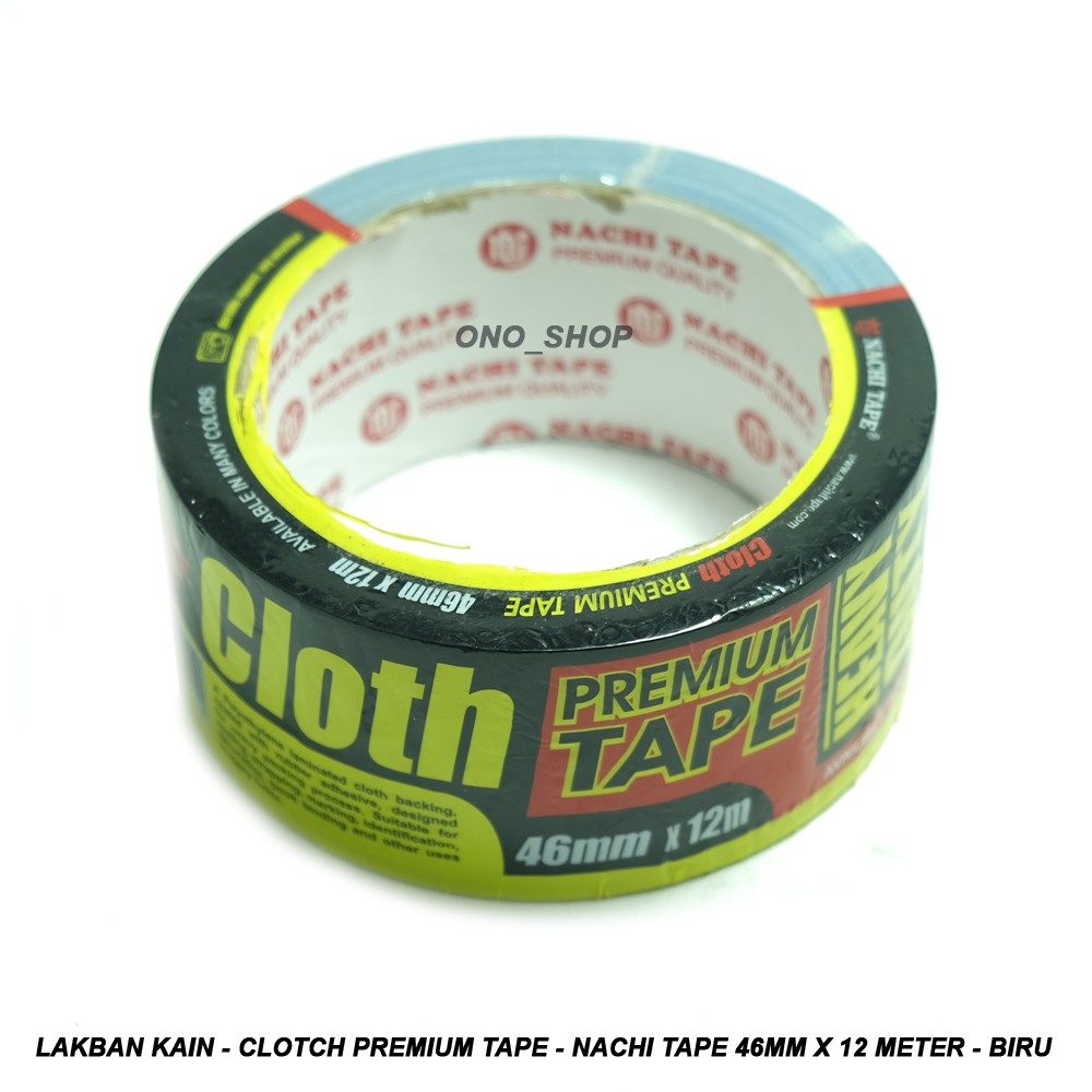 Lakban Kain - Clotch Premium Tape - Nachi Tape 46mm x 12 meter - Biru