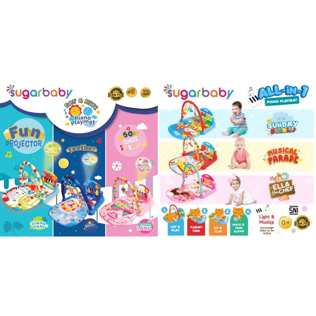 SUGAR BABY All In One Piano Playmat Musical / Alas Main Bayi Karpet Musik