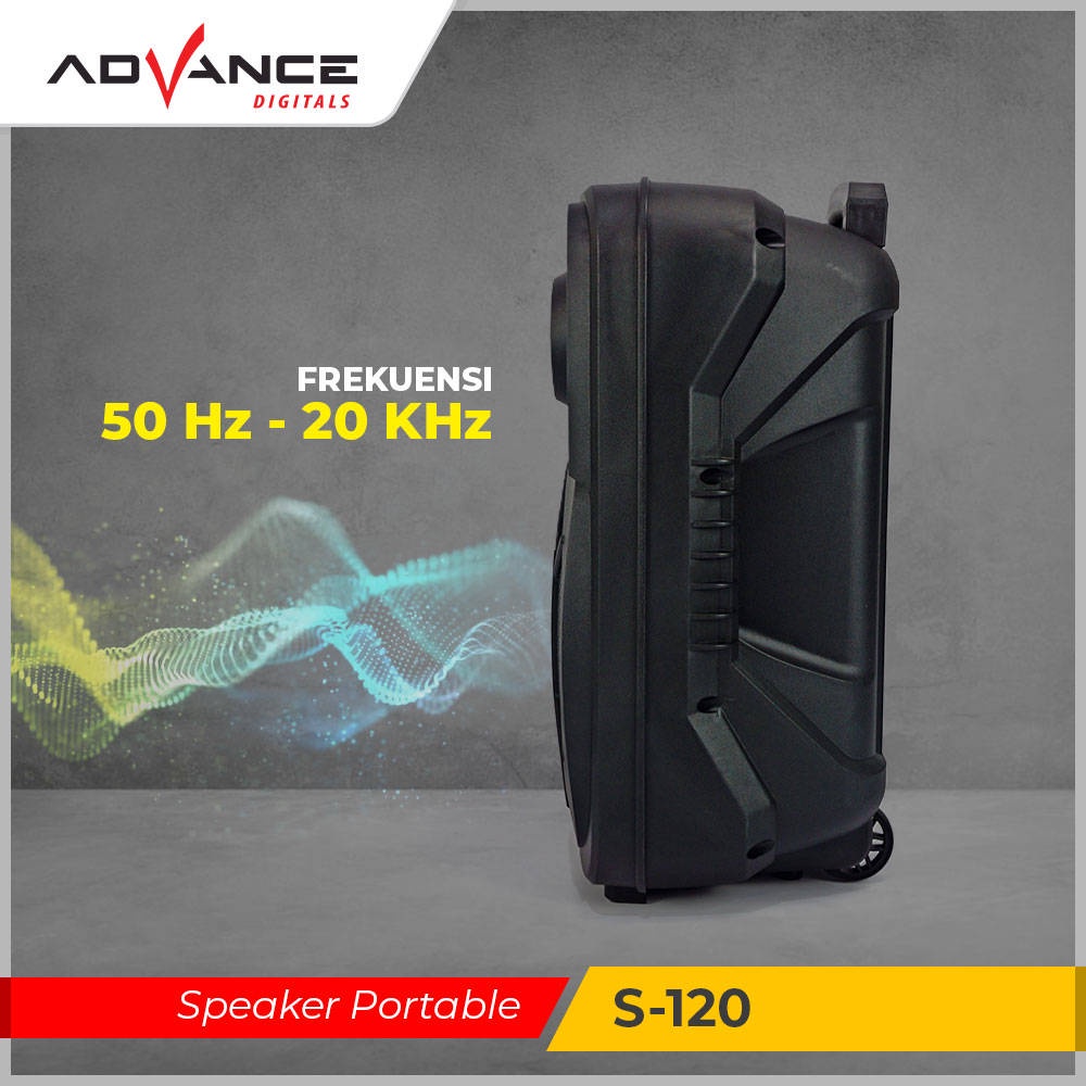 【READY STOCK】 advance high quality stereo, subwoofer s-120 speaker portable bluetooth 12 inch