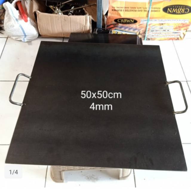 Wajan datar pelat baja kotak 50x50cm