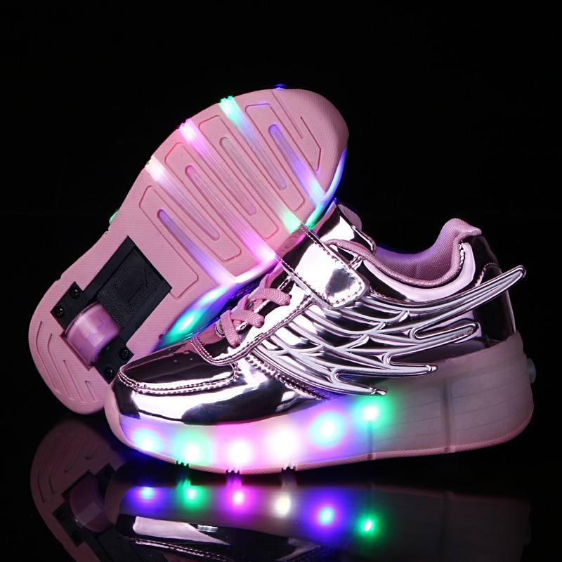 Roller Skate Shoes for Kids Boys Girls LED Wheel Sneakers Shoe with A One Wheel Children Boy Girl Gl