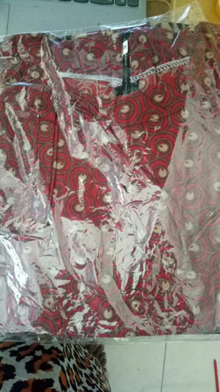 M-l-xl-xxl Batik Tunik Wanita Asj Sa Hrb026 Kenongo Pekalongan Sogan Tulis