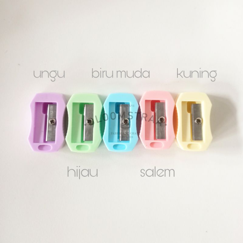 Serutan Pensil Rautan Pencil Sharpener warna Pastel