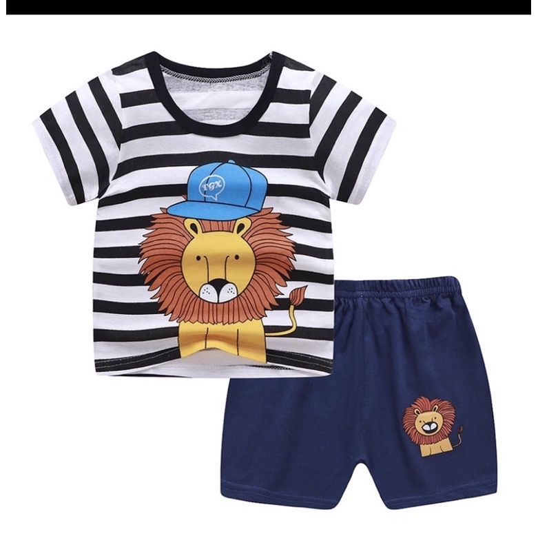 Setelan anak karakter lion muat 6 bulan -3 tahun all size