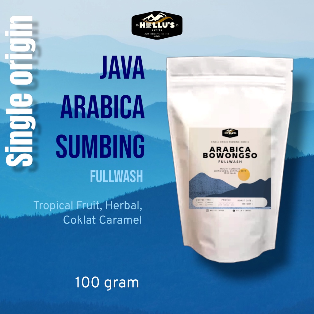 

Kopi Arabika Sumbing Fullwash Bowongso (Biji/Bubuk)-100 gram