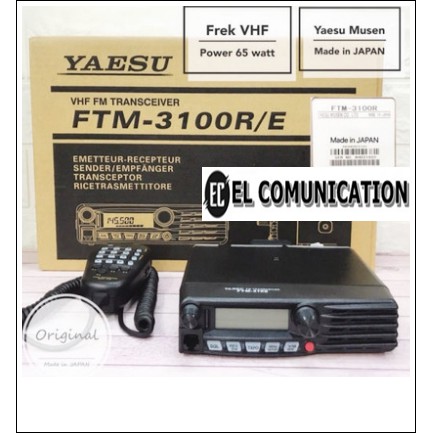 RADIO RIG YAESU FTM 3100R / YAESU FTM 3100 R / FTM 3100 ORIGINAL