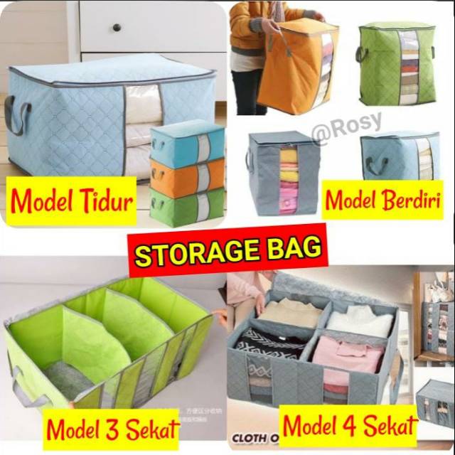 Ready Bandung Storage Bamboo Charcoal , Storage Box Serbaguna